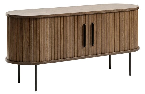 Hnědý TV stolek v dekoru dubu 120x56 cm Nola – Unique Furniture