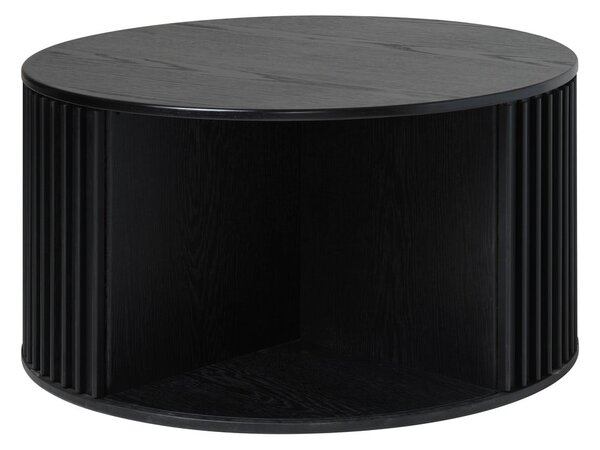 Černý kulatý konferenční stolek ø 85 cm Siena – Unique Furniture