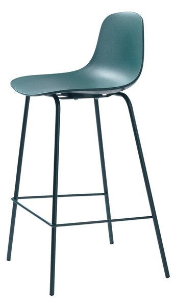 Plastová barová židle v petrolejové barvě (výška sedáku 67,5 cm) Whitby – Unique Furniture