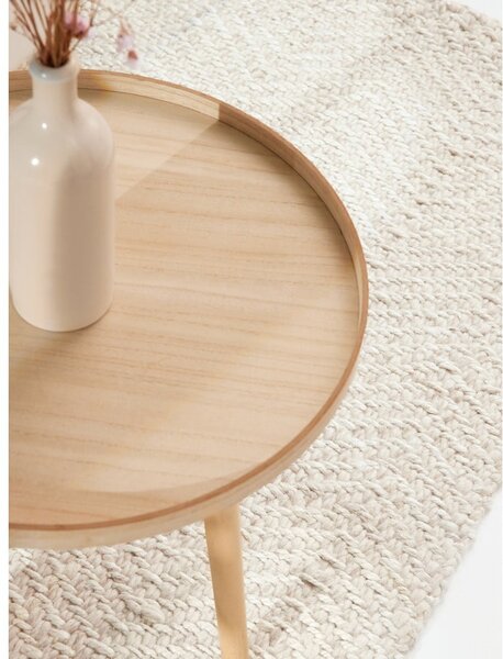 Krémový/slonovinový ručně tkaný běhoun s příměsí vlny 80x200 cm Majoli – Elle Decoration