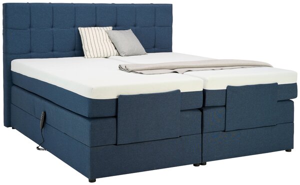 POSTEL BOXSPRING, 180/200 cm, modrá Moderano - Manželské postele
