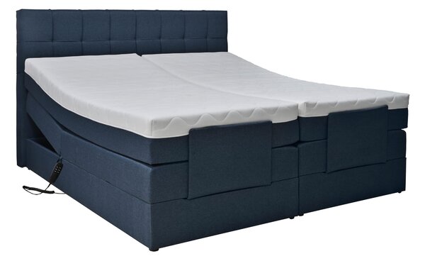 POSTEL BOXSPRING, 180/200 cm, modrá Moderano - Manželské postele