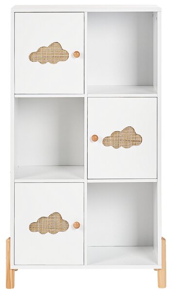 Regál s policemi CLOUDY 111 cm Bílá