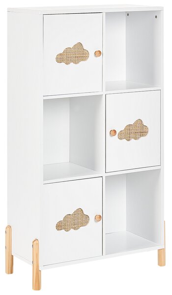 Regál s policemi CLOUDY 111 cm Bílá