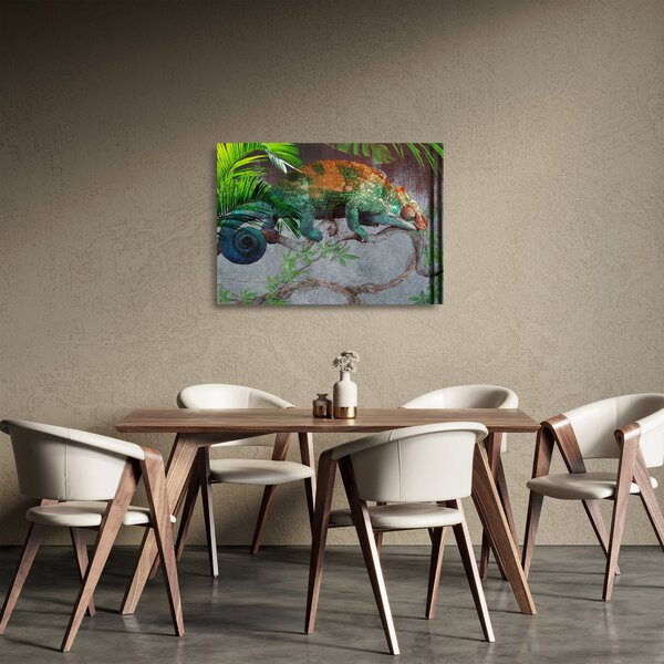 Skleněný obraz - Chameleon (70x50 cm)