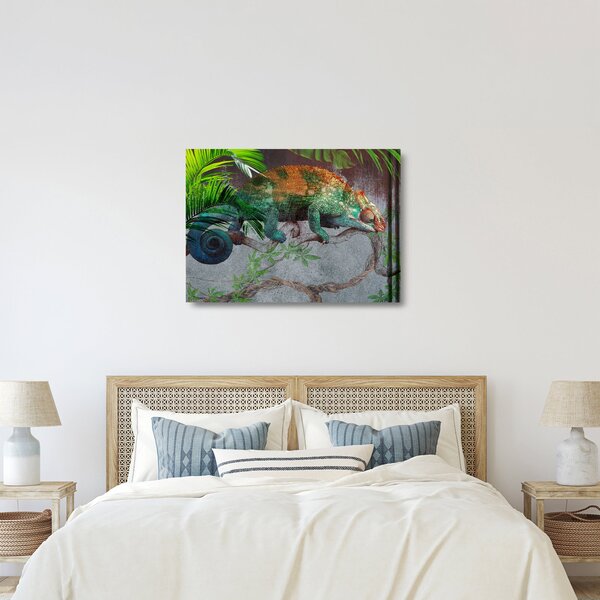 Skleněný obraz - Chameleon (70x50 cm)