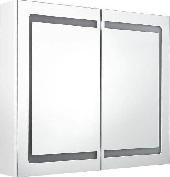 LED koupelnová skříňka se zrcadlem zářivě bílá 80 x 12 x 68 cm
