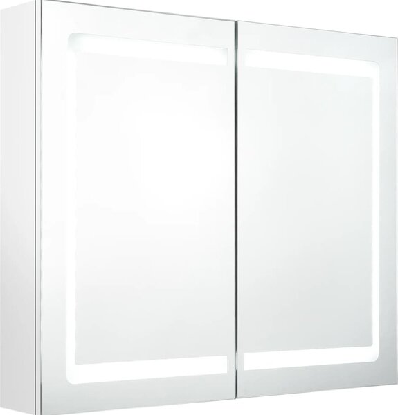 LED koupelnová skříňka se zrcadlem zářivě bílá 80 x 12 x 68 cm