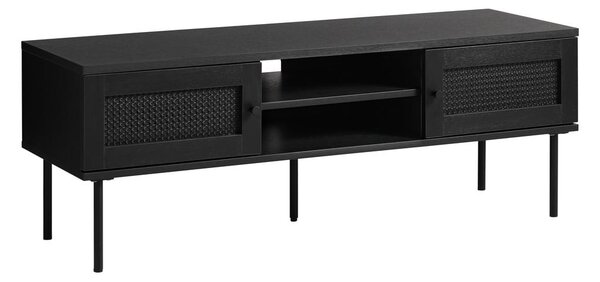 Černý TV stolek v dekoru dubu 120x43 cm Pensacola – Unique Furniture