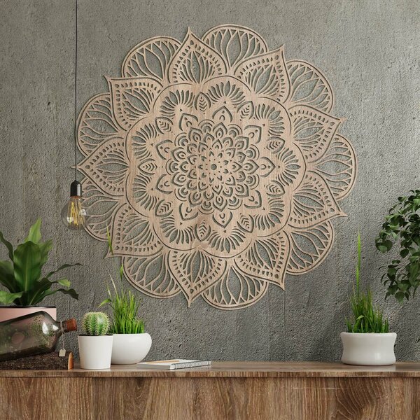 DUBLEZ | Vyřezávaná 3D Mandala - lotosový květ | Obraz