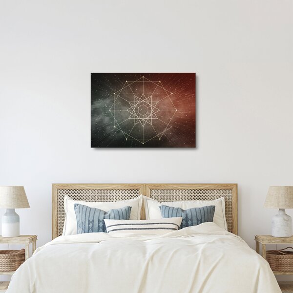 Skleněný obraz - Vesmírný dodecagram (70x50 cm)