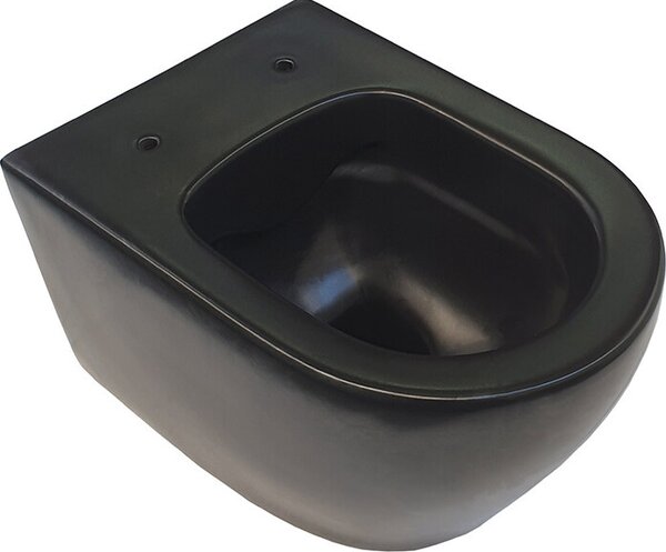 Závěsné WC Aloni Design, černé, bezokrajové