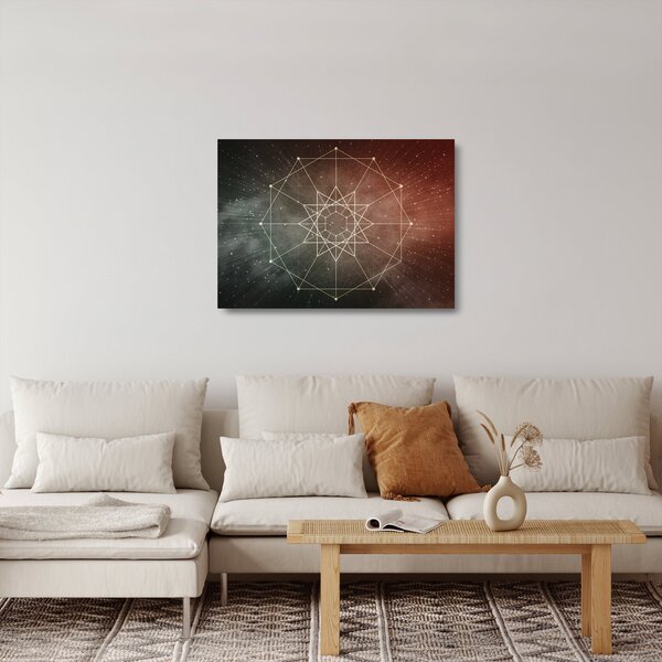 Skleněný obraz - Vesmírný dodecagram (70x50 cm)