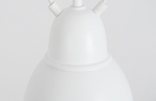 Nordic Design Bílé kovové závěsné světlo Cobain II. 18 cm
