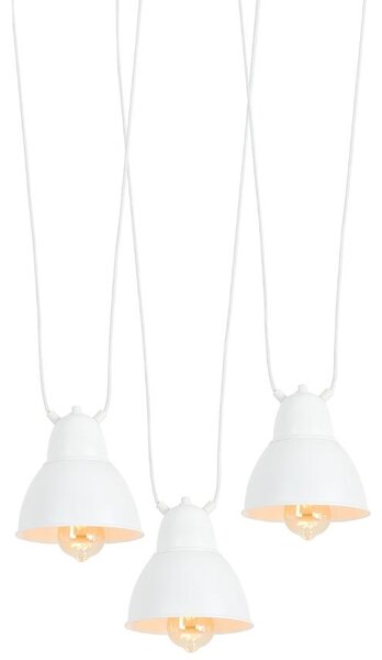 Nordic Design Bílé kovové závěsné světlo Cobain III. 18 cm