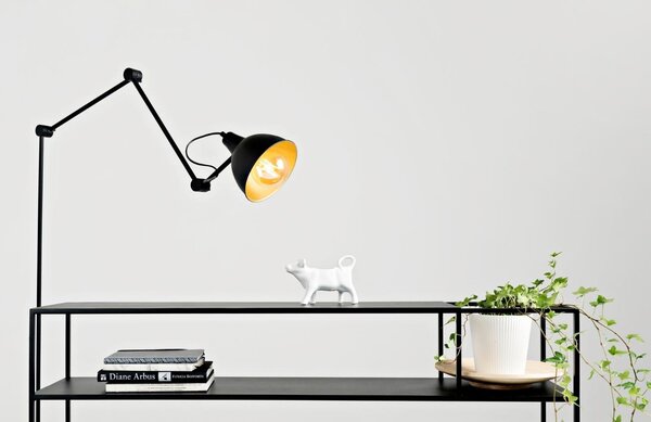 Nordic Design Černá kovová stojací lampa Cobain 170 cm
