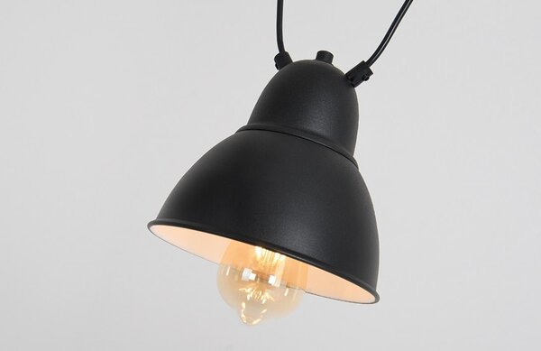Nordic Design Černé kovové závěsné světlo Cobain I. 18 cm