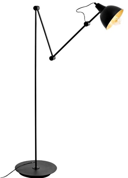 Nordic Design Černá kovová stojací lampa Cobain 170 cm