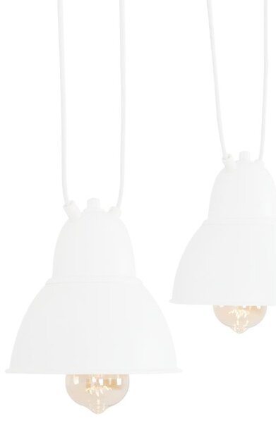 Nordic Design Bílé kovové závěsné světlo Cobain II. 18 cm