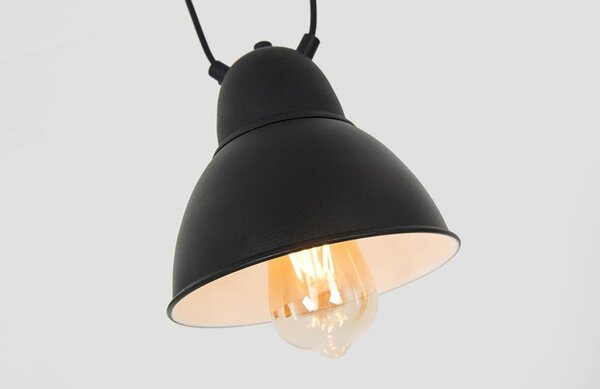 Nordic Design Černé kovové závěsné světlo Cobain III. 18 cm