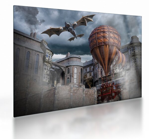 Skleněný obraz - Surrealistická krajina (70x50 cm)