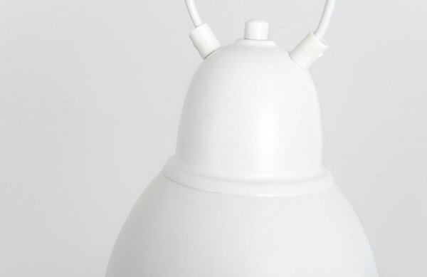 Nordic Design Bílé kovové závěsné světlo Cobain I. 18 cm