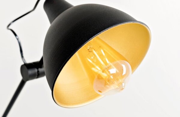 Nordic Design Černá kovová stojací lampa Cobain 170 cm