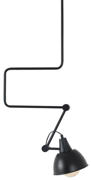 Nordic Design Černé kovové závěsné světlo Cobain Wide 18 cm