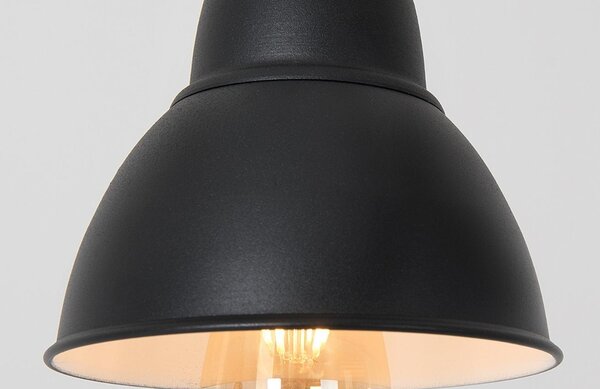 Nordic Design Černé kovové závěsné světlo Cobain I. 18 cm