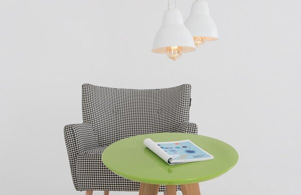 Nordic Design Bílé kovové závěsné světlo Cobain II. 18 cm