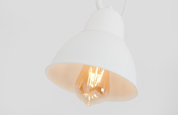 Nordic Design Bílé kovové závěsné světlo Cobain II. 18 cm