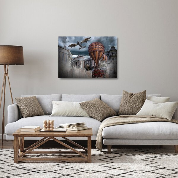 Skleněný obraz - Surrealistická krajina (70x50 cm)