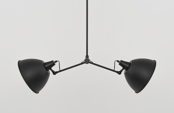 Nordic Design Černé kovové závěsné světlo Cobain Double 25 cm