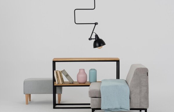 Nordic Design Černé kovové závěsné světlo Cobain Long 18 cm