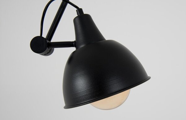 Nordic Design Černé kovové závěsné světlo Cobain Long 18 cm