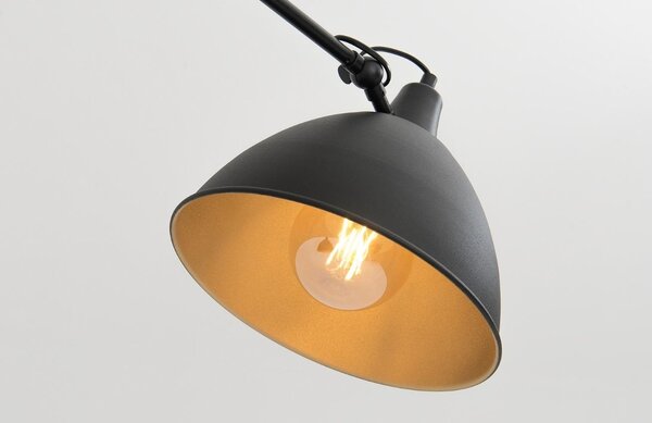 Nordic Design Černé kovové závěsné světlo Cobain Double 25 cm