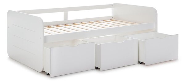 Bílá dětská postel s úložným prostorem 90x190 cm Abbott – Marckeric