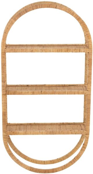 Ratanová nástěnná police J-line Ragenn 110 x 56 cm