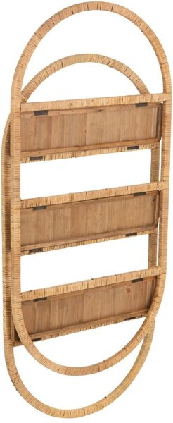Ratanová nástěnná police J-line Ragenn 110 x 56 cm