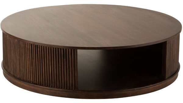 Tmavě hnědý mangový konferenční stolek J-line Raymondo 120 cm