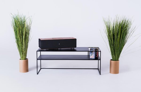 Nordic Design Černý kovový TV stolek Alonso 120 x 45 cm, pravý