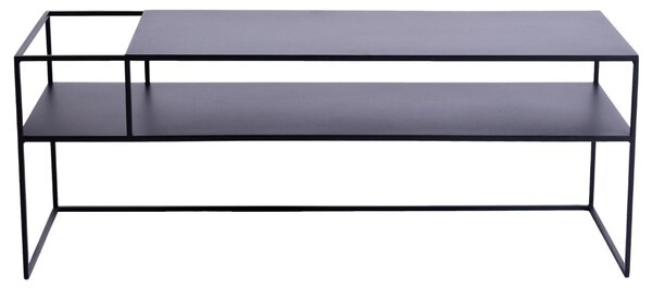 Nordic Design Černý kovový TV stolek Alonso 120 x 45 cm, levý