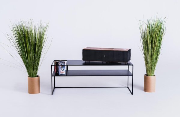 Nordic Design Černý kovový TV stolek Alonso 120 x 45 cm, levý