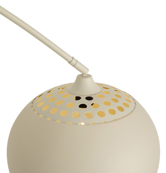 Moderní oblouková lampa béžová s mramorovým podstavcem - XXL