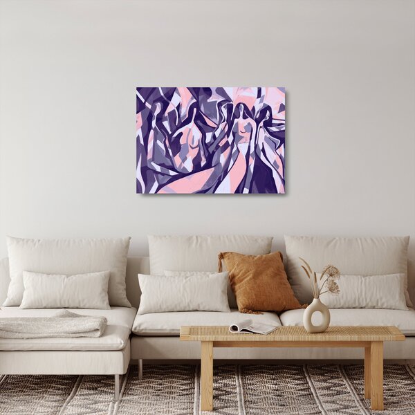 Skleněný obraz - Abstraktní ženy (70x50 cm)