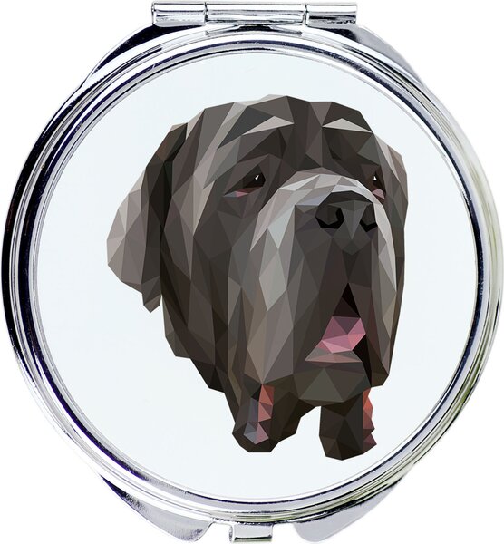 Mastino Napoletano, neapolský mastif – zrcadlo s fotografií a geometrickým vzorem od značky Art-Dog
