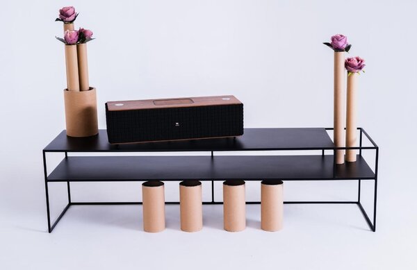 Nordic Design Černý kovový TV stolek Alonso 170 x 45 cm, pravý