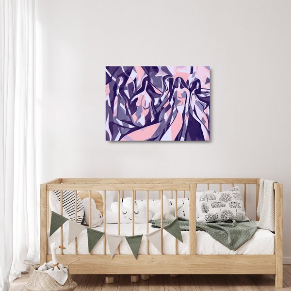 Skleněný obraz - Abstraktní ženy (70x50 cm)