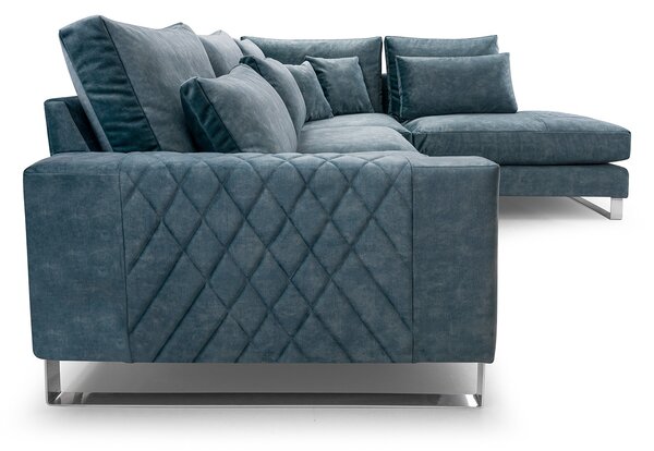 Rohová sedací souprava Cristal (šedá) (L). Akce -21%