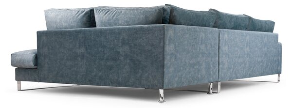 Rohová sedací souprava Cristal (šedá) (L). Akce -21%